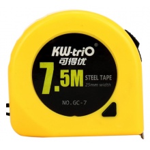 可得优（KW-triO） 测量卷尺 钢卷尺 工程测绘尺 可佩带 刻度清晰准确 GC-7（7.5米）